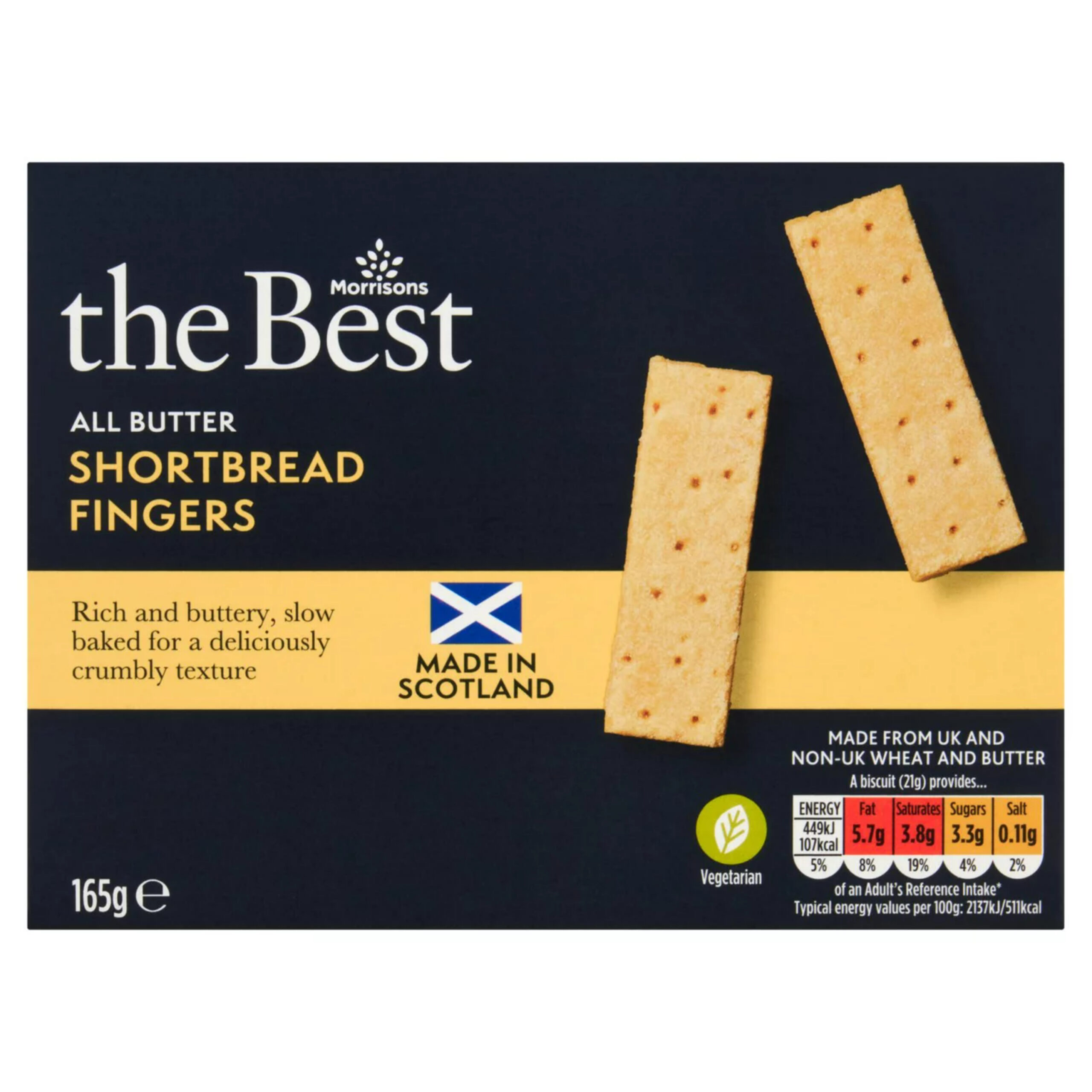 M BEST ALL BUTTER SHORTBREAD FINGERS 165G - Image 1