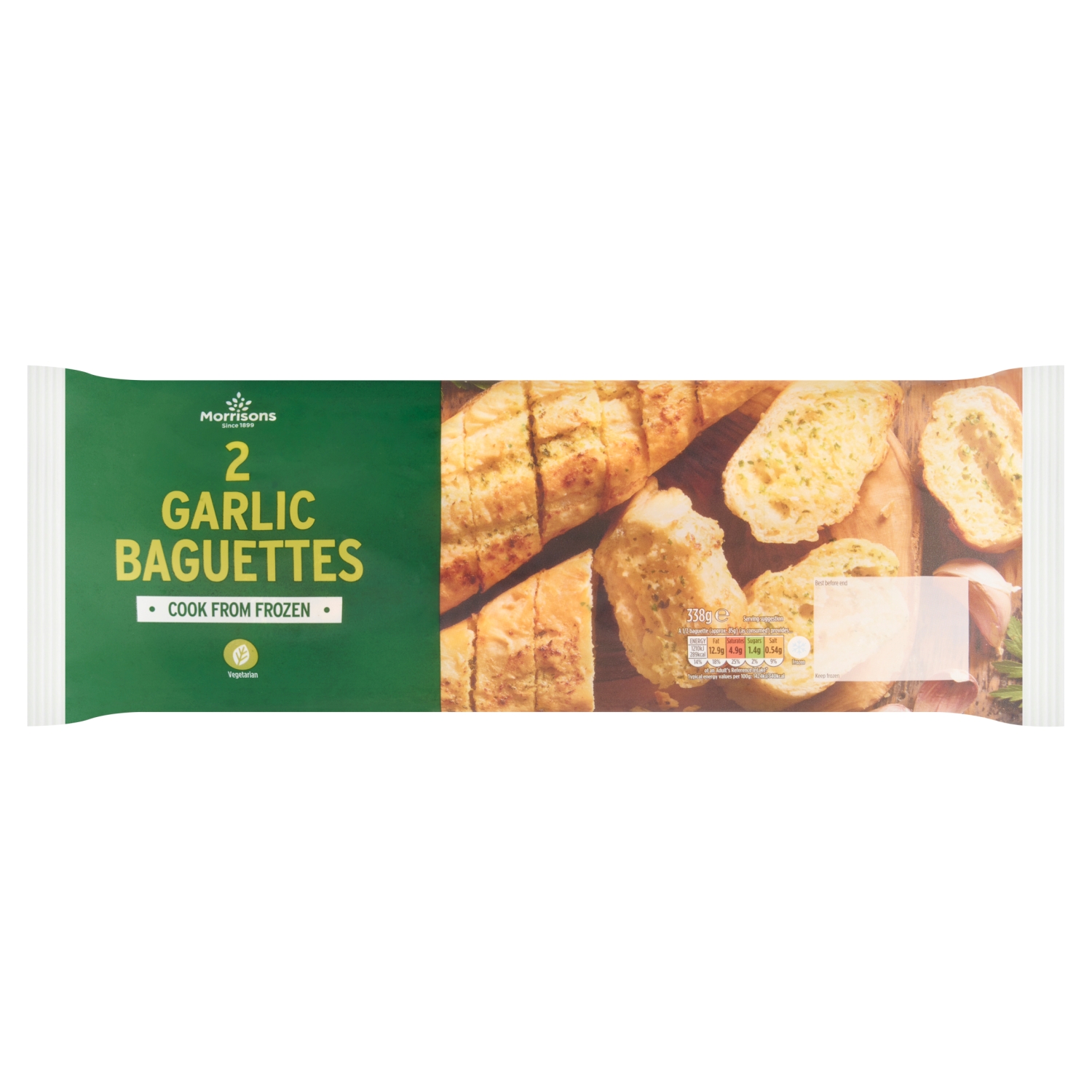 M GARLIC & PARSLEY BAGUETTE 2 PACK 338G - Image 1
