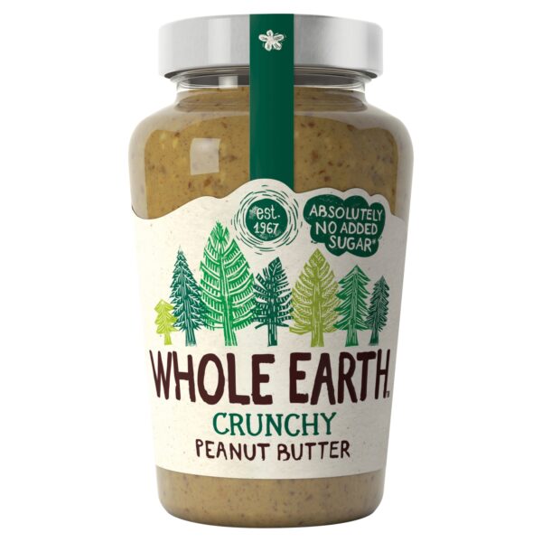 WHOLE EARTH CRUNCHY PEANUT BUTTER 454G