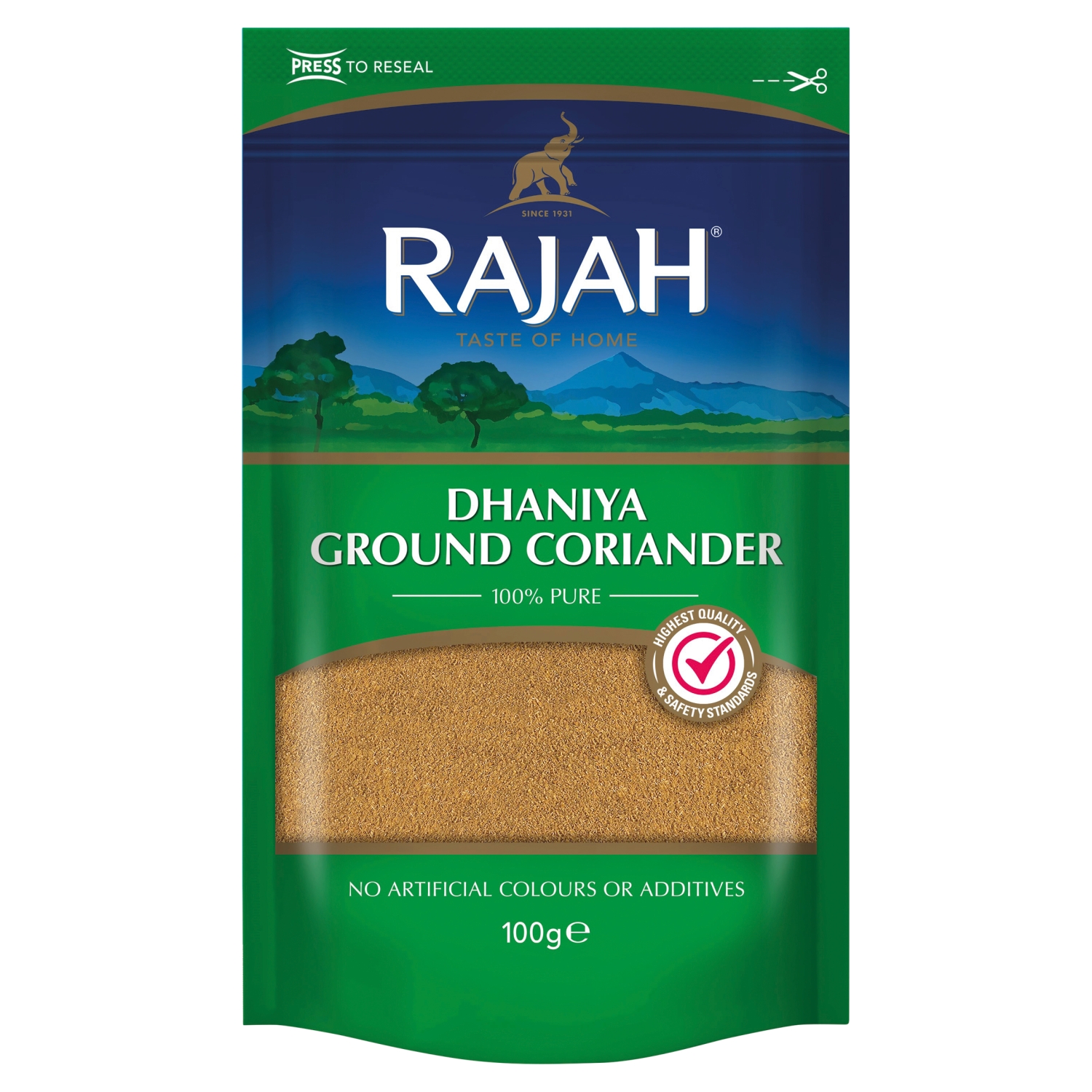 RAJAH GROUND DHANIYA (CORAINDER) 100G - Image 1