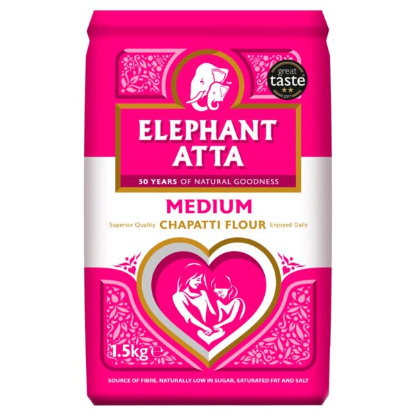 ELEPHANT ATTA MEDIUM CHAPATTI FLOUR 1.5KG