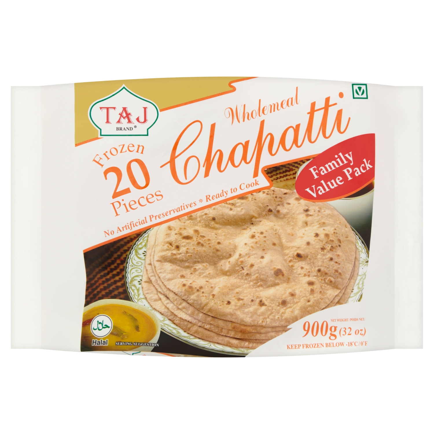 TAJ FAMILYPK CHAPPATHI 20PCS 900G - Image 1