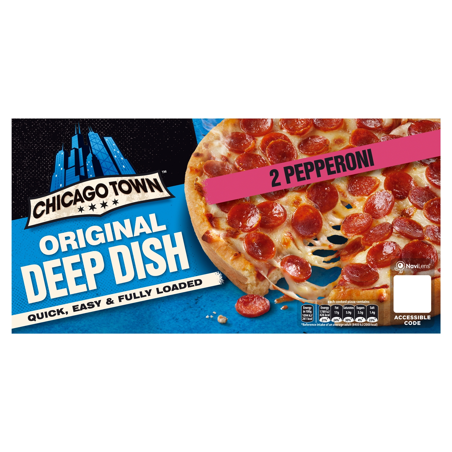CHICAGO TOWN FULLY LOADED DEEP PEPPERONI 2PK - Image 1