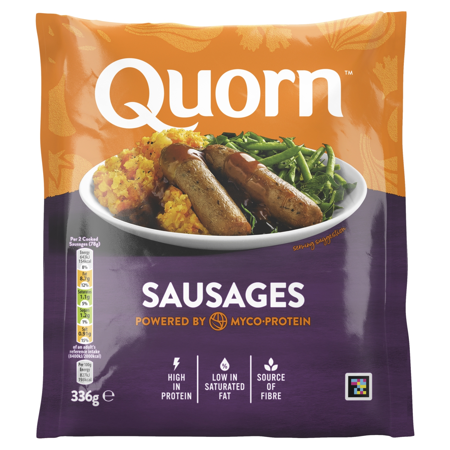QUORN SAUSAGES 336G - Image 1