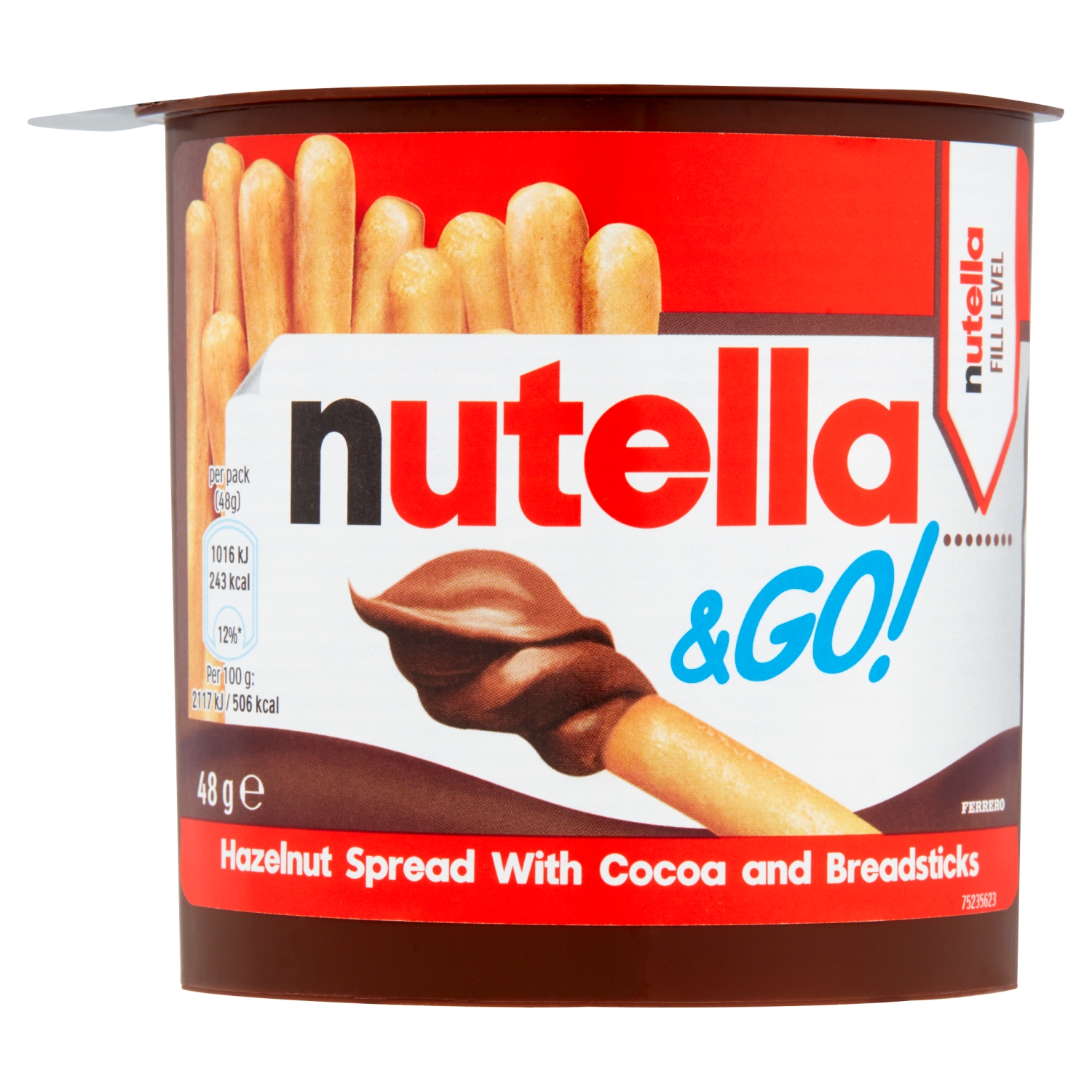 NUTELLA & GO! HAZELNUT SPREAD & BREADSTICKS 48G - Image 1