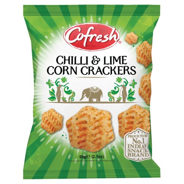 COFRESH CHILLI & LIME CORN CRACKERS 60G