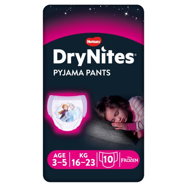 HUGGIES DRYNITES 3-5YR GIRL 10S