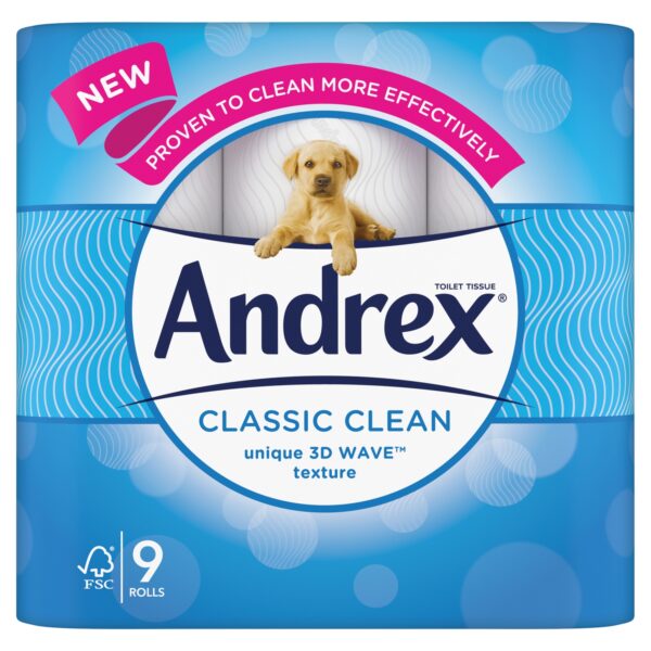 ANDREX CLASSIC CLEAN TOILET TISSUE 9PK
