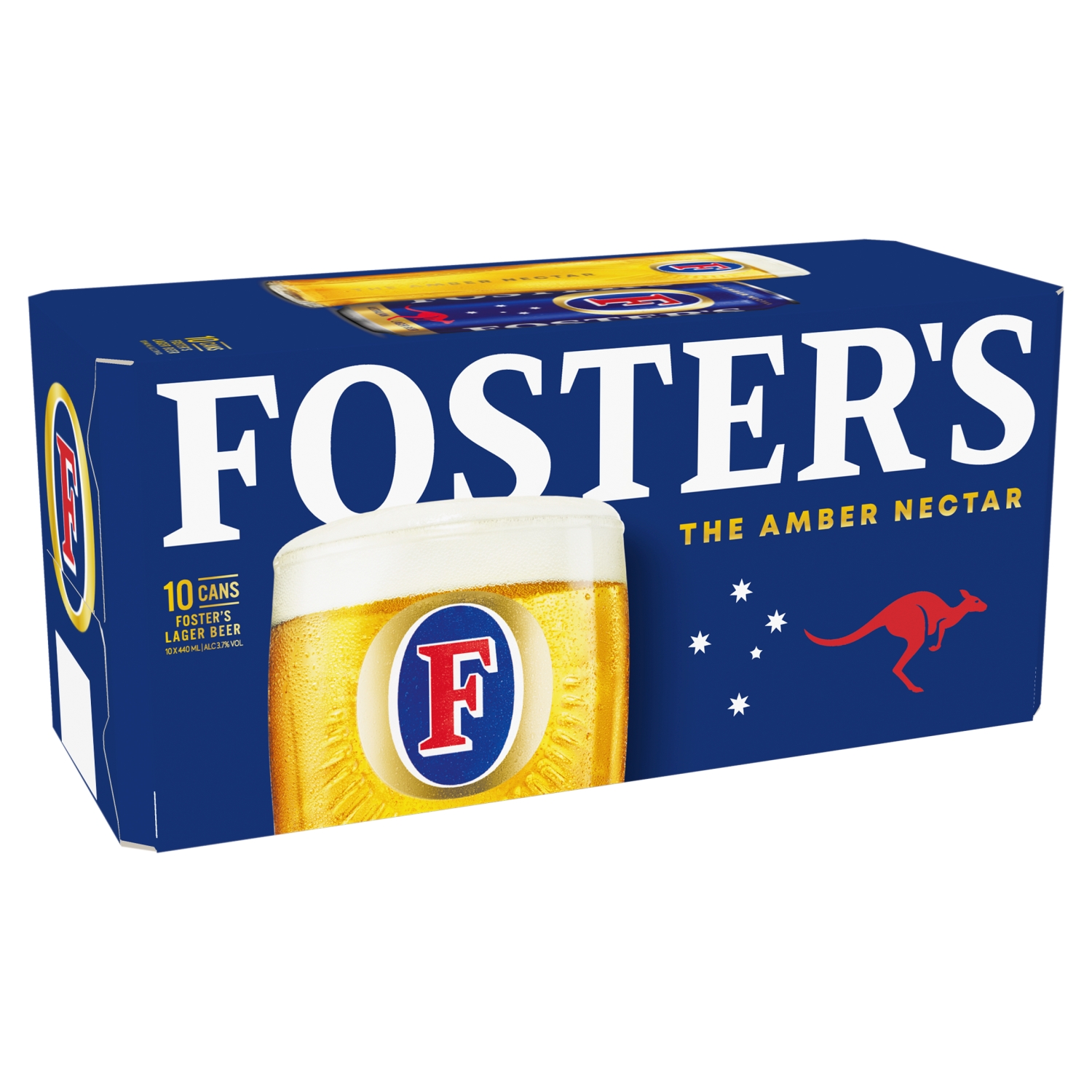 FOSTERS CAN 10X440ML (ABV 3.7%) - Image 1