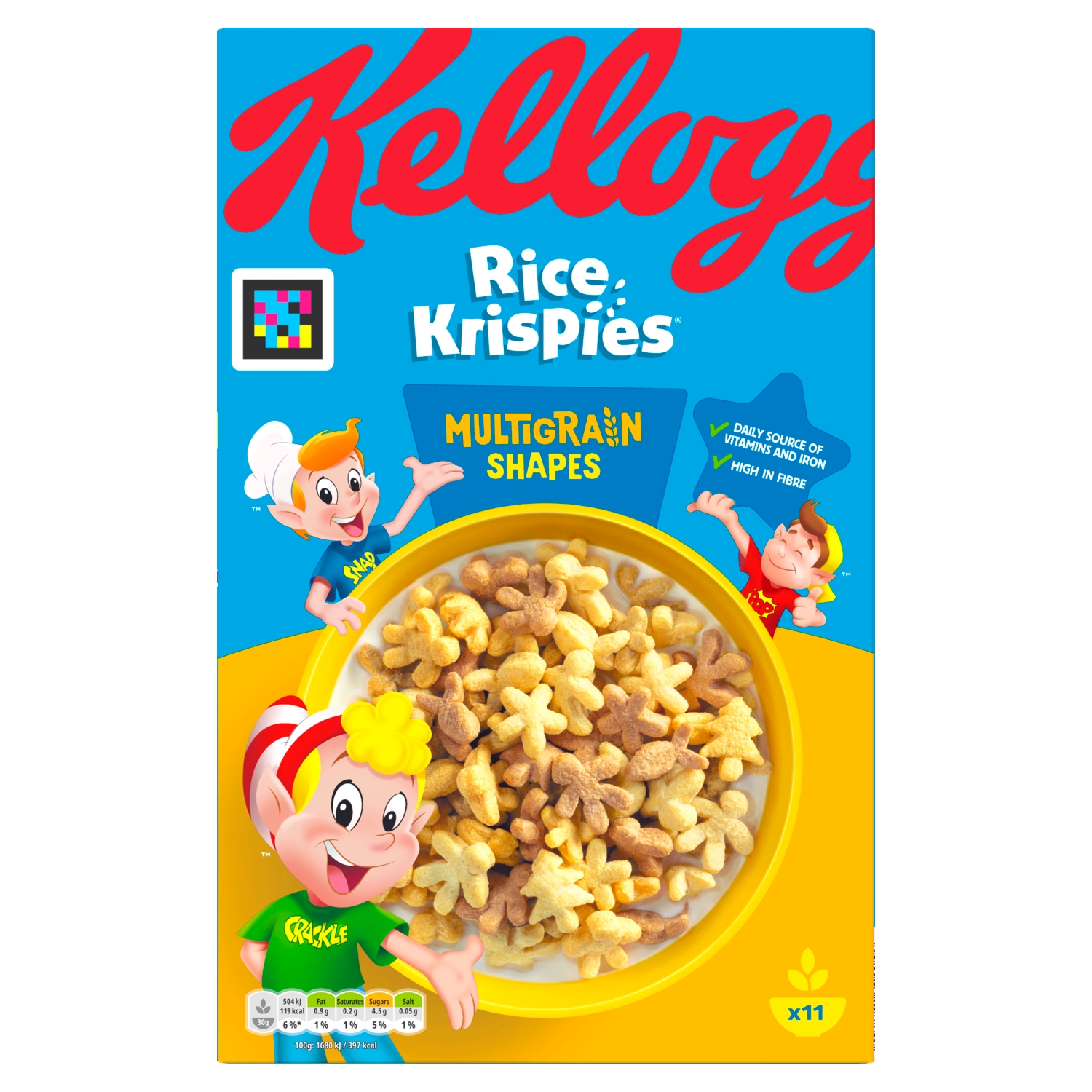 KELLOGGS RICE KRISPIES MULTI-GRAIN SHAPES 350G - Image 1
