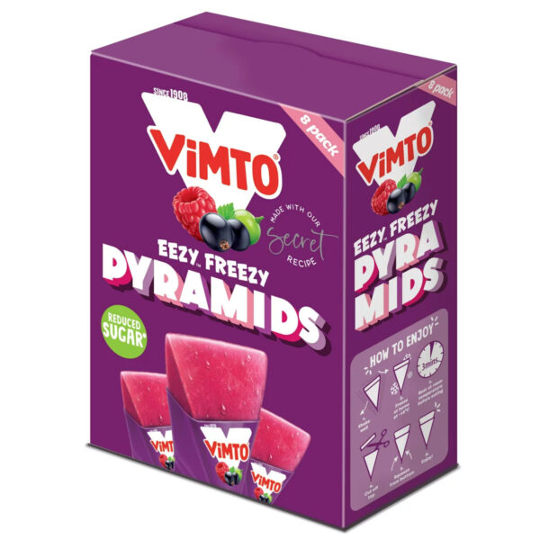 VIMTO EEZY FREEZY PYRAMIDS 8PK 496ML