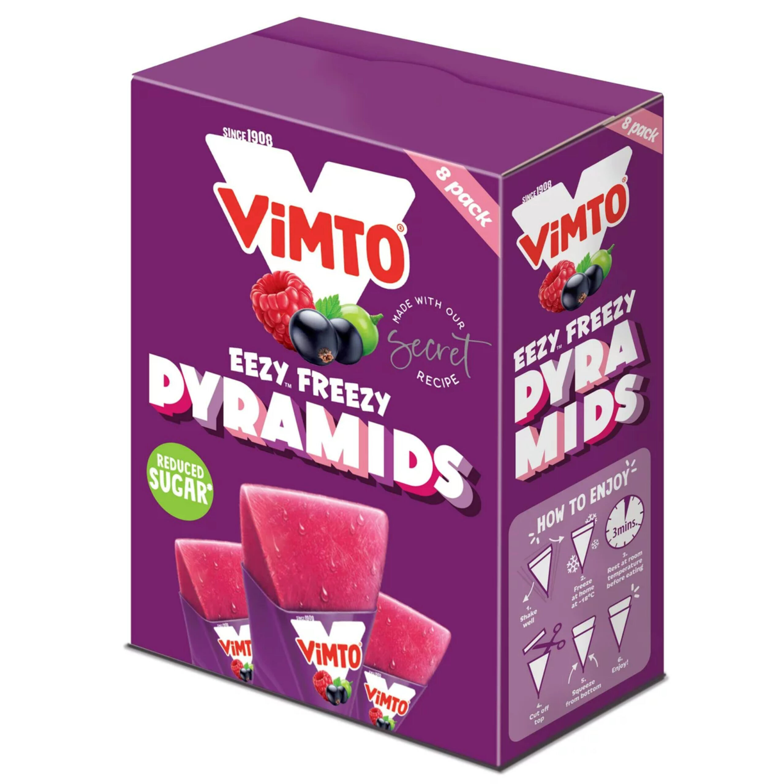 VIMTO EEZY FREEZY PYRAMIDS 8PK 496ML - Image 1