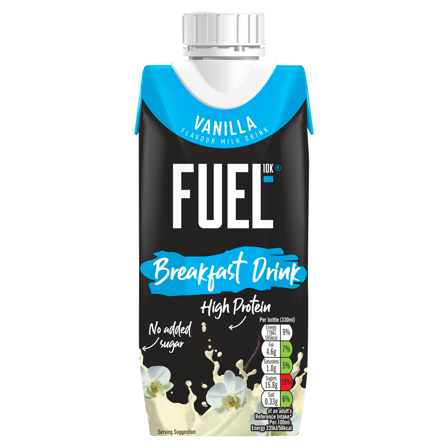 FUEL 10K PROTEIN LIQUID BREAKFAST VANILLA 330ML - Image 1