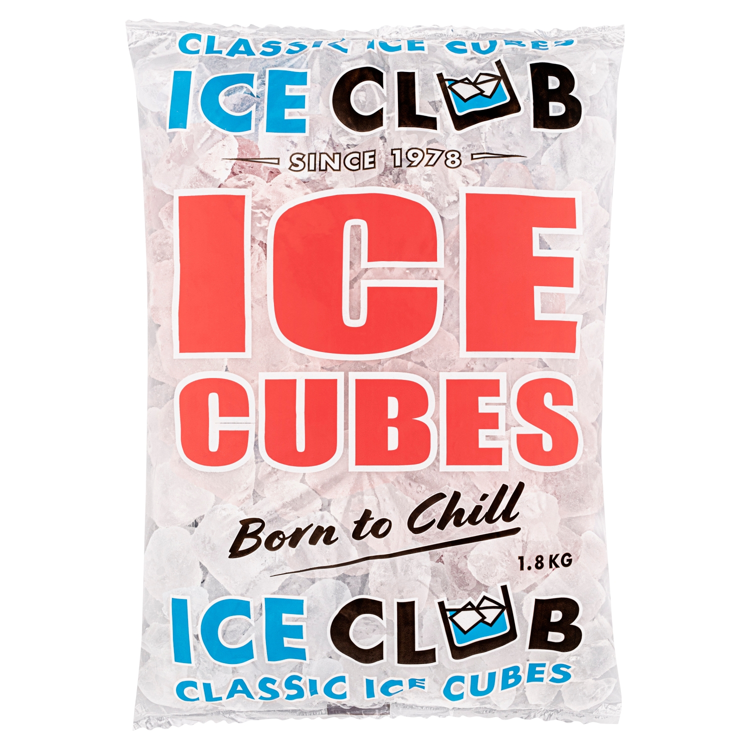 ICE CLUB CLASSIC ICE CUBES 1.8KG - Image 1