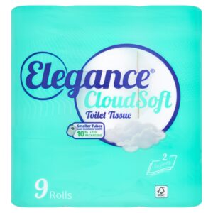 ELEGANCE CLOUD SOFT TOILET TISSUE 9 ROLLS