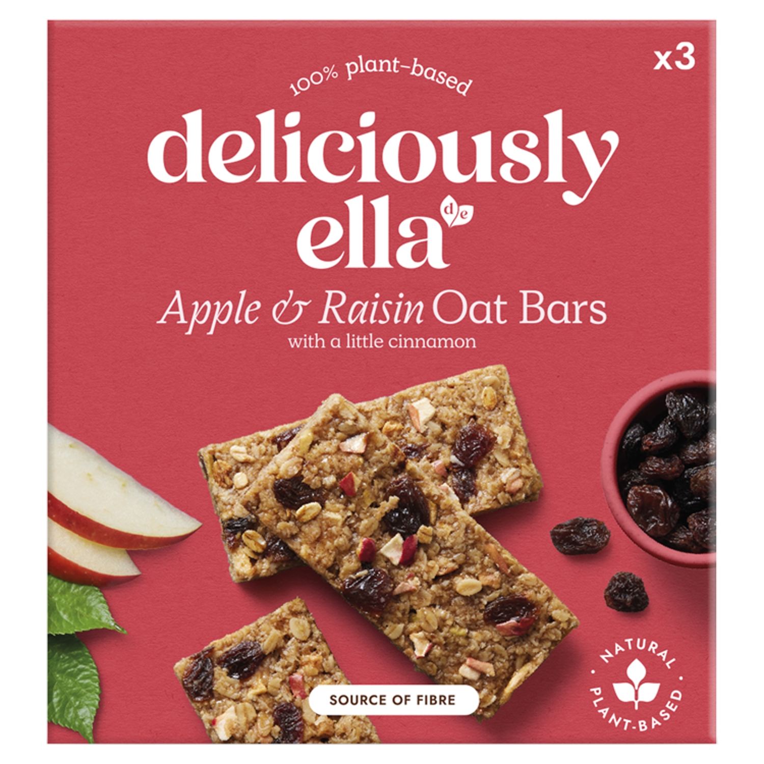 DELICIOUSLY ELLA APPLE RAISIN & CINNAMON BAR 3X50G - Image 1