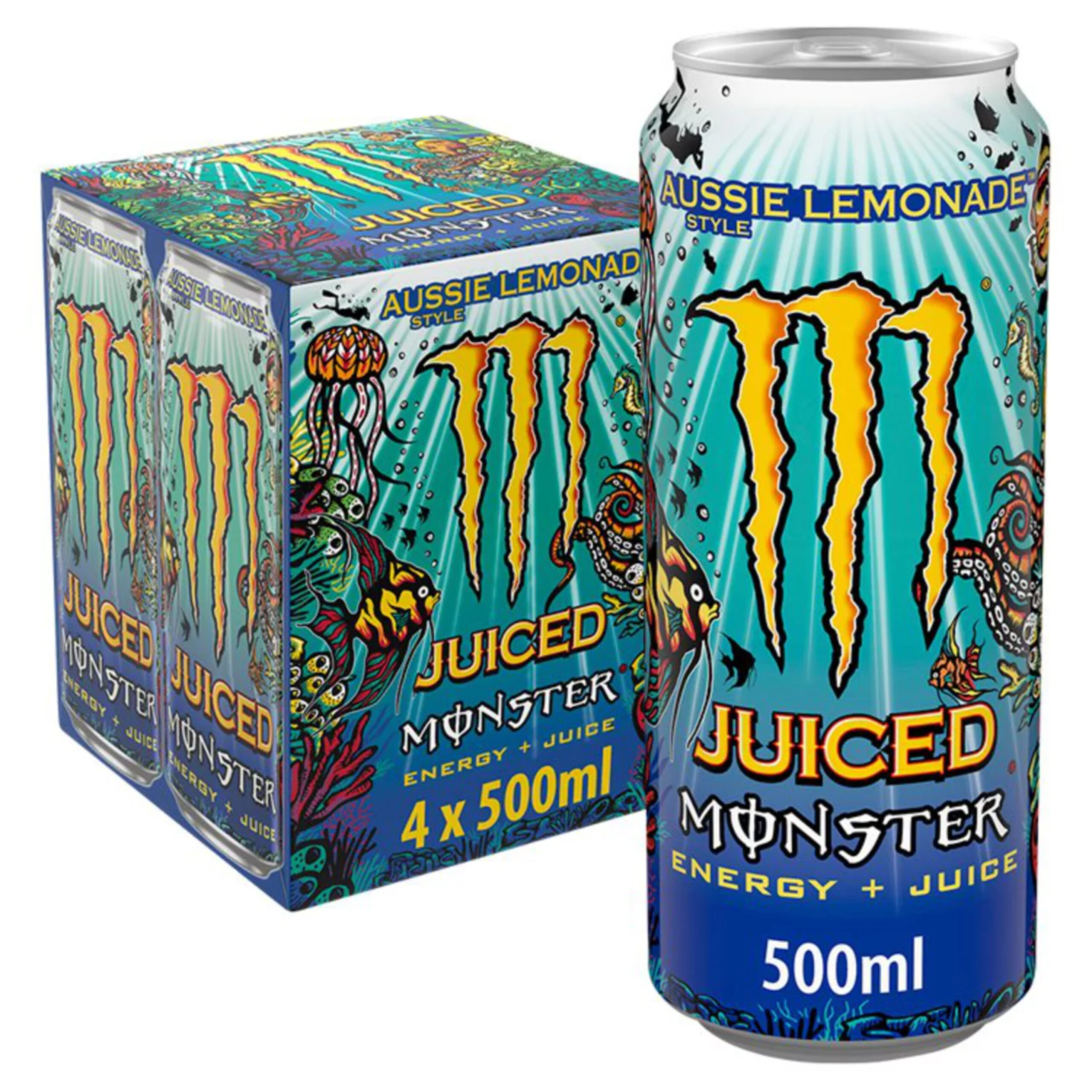 MONSTER ENERGY AUSSIE STYLE LEMONADE 4 X 500ML - Image 1