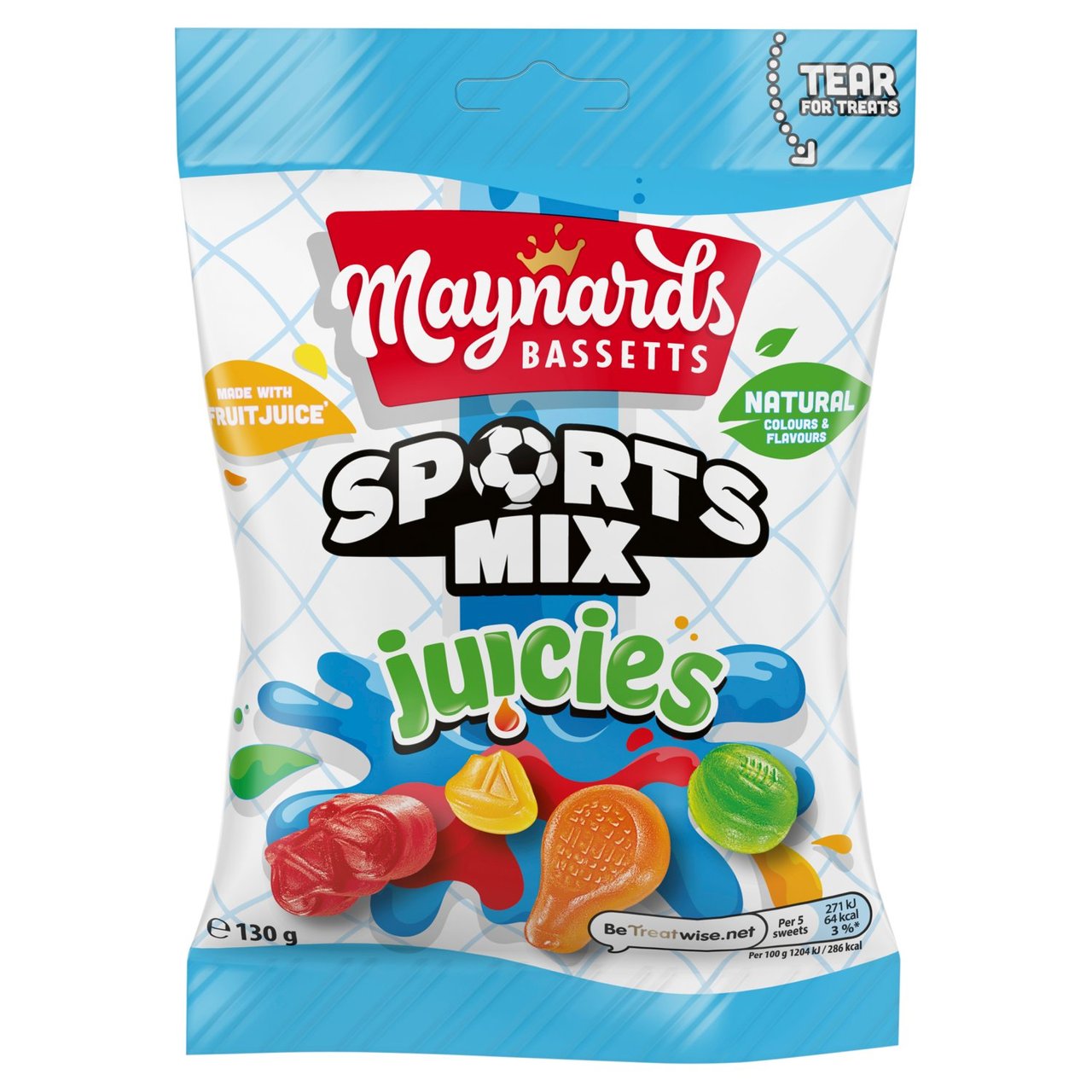 MAYNARDS BASSETTS SPORTS MIX JUICIES 130G - Image 1