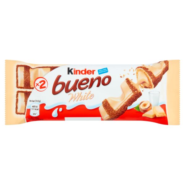 KINDER BUENO WHITE 2 BARS 39G
