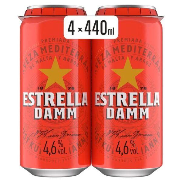 ESTRELLA DAMM CAN 4 X 440ML