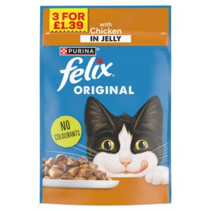 8445291037830_0.jpg FELIX ORIGINAL CHICKEN IN JELLY CAT FOOD POUCH 85G