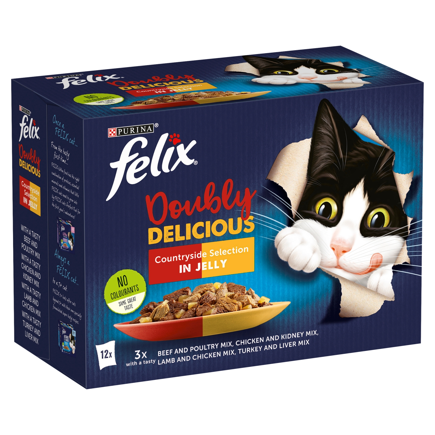 FELIX DOUBLY DELICIOUS SELECTION WET CAT FOOD X12 - Image 1