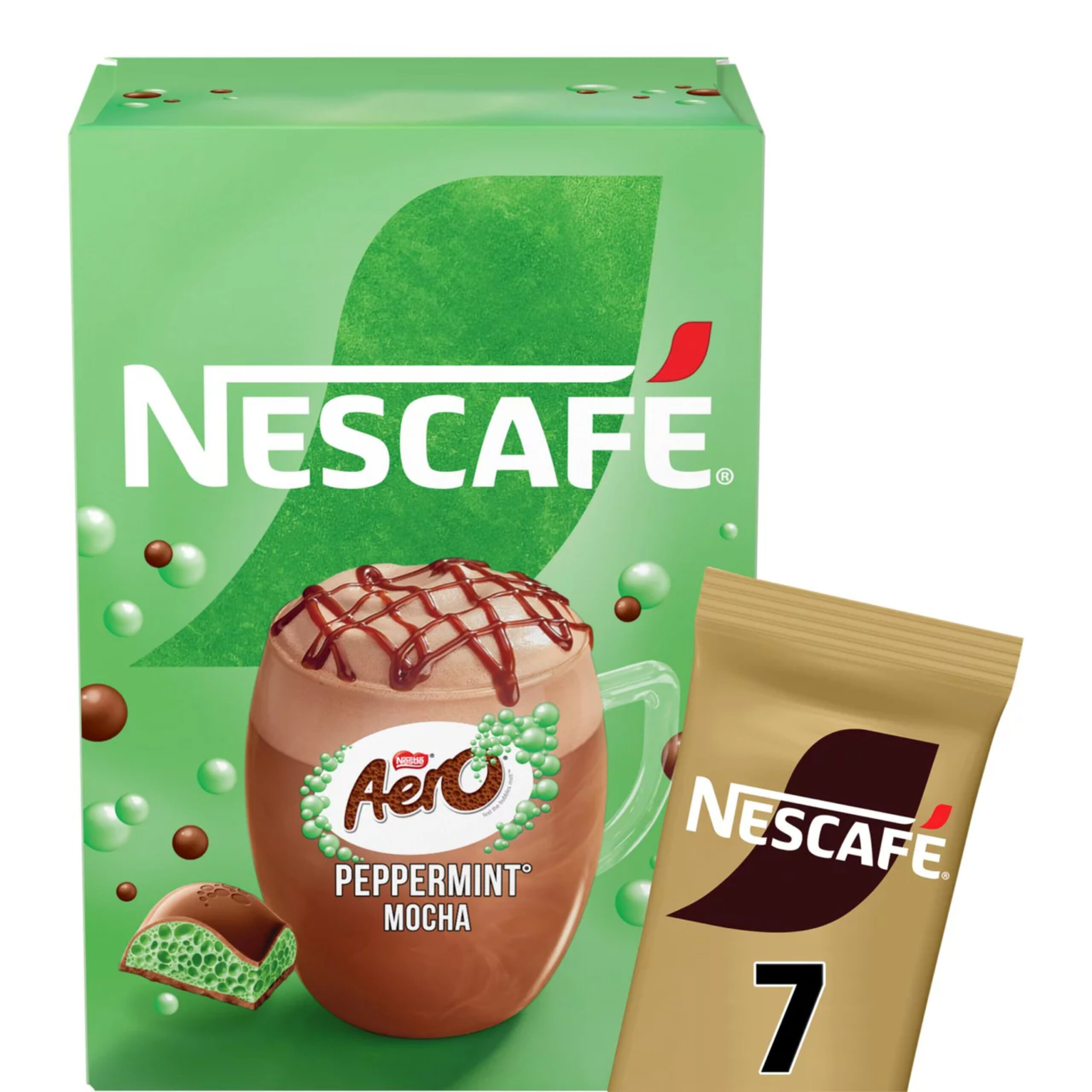 NESCAFE AERO PEPPERMINT MOCHA 7 SACHETS 133G - Image 1