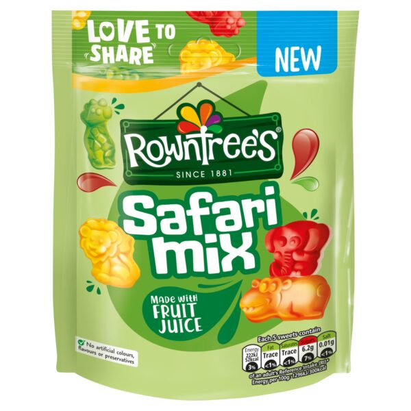 ROWNTREES SAFARI MIX 115G