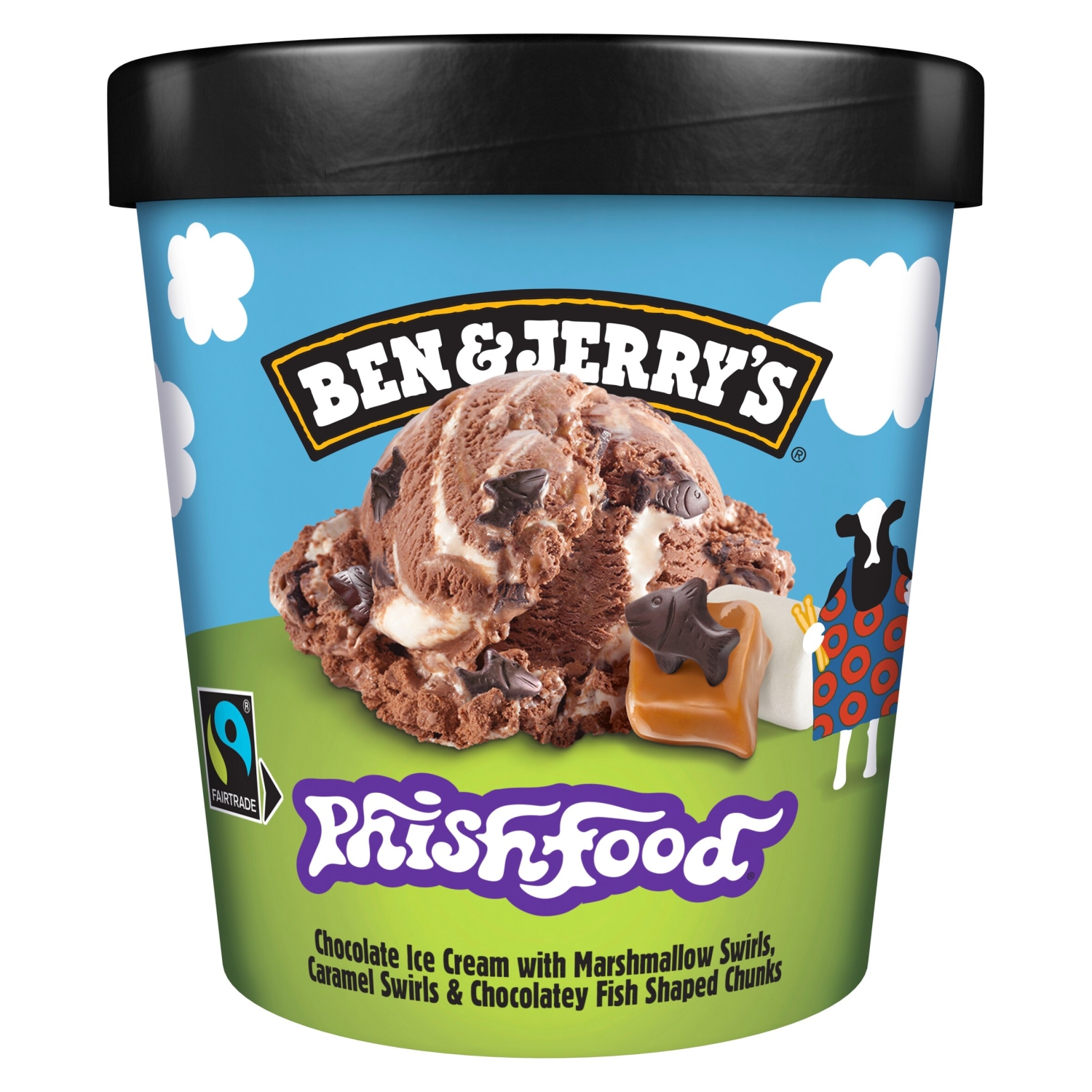 BEN & JERRYS PHISH FOOD ICE CREAM 465ML - Image 1