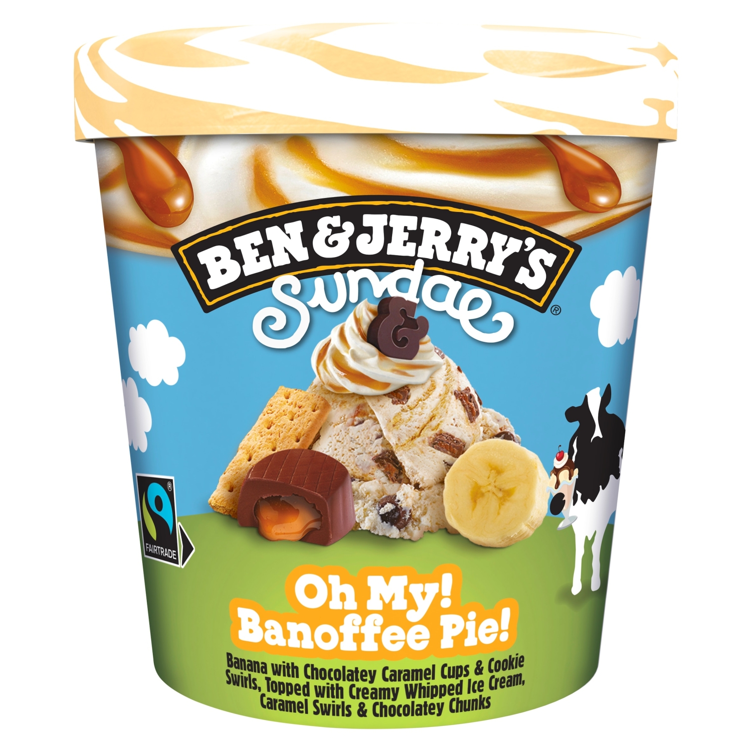 BEN & JERRYS SUNDAE OH MY BANOFFEE PIE 427ML - Image 1