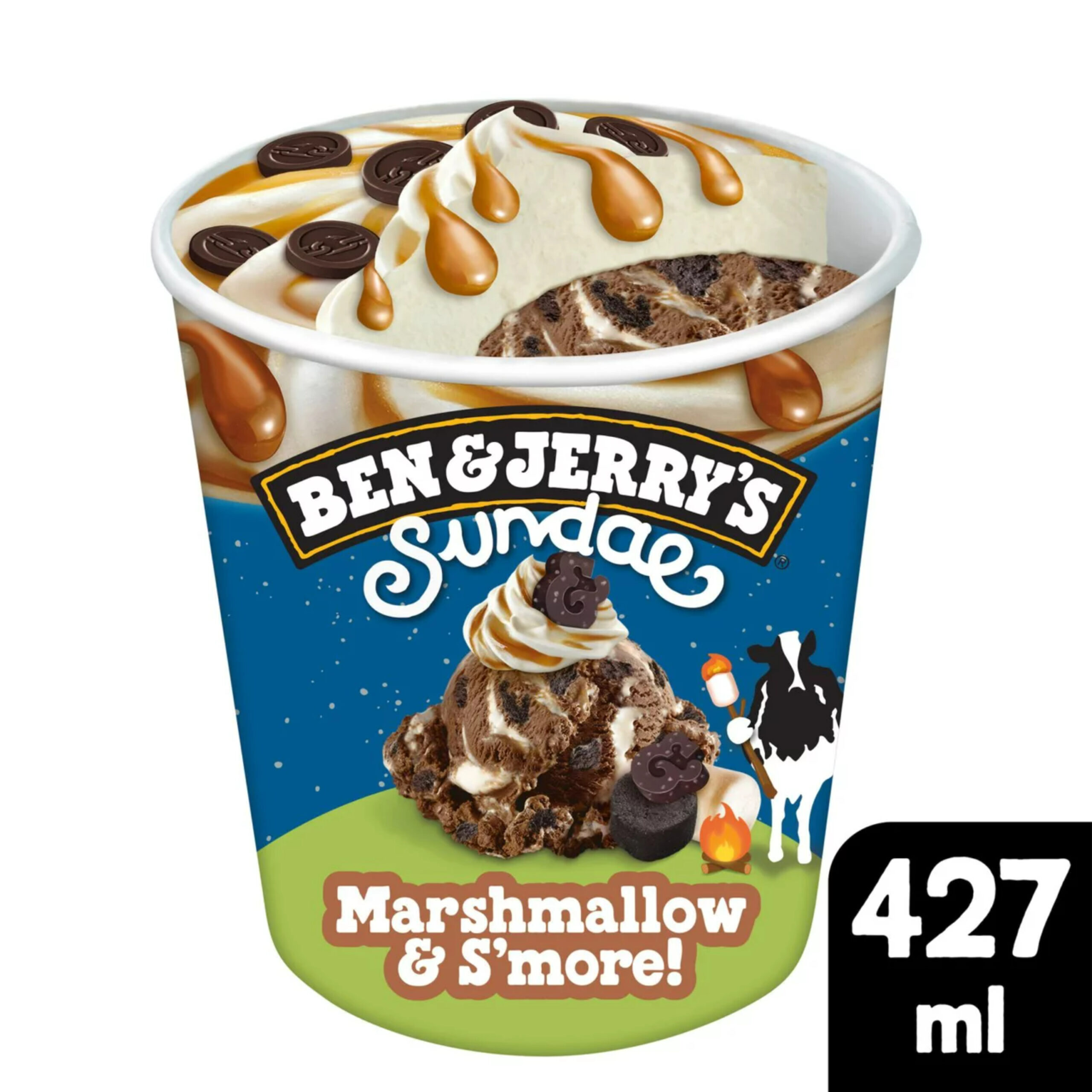 BEN & JERRYS SUNDAE MARSHMALLOW & SMORE 427ML - Image 1