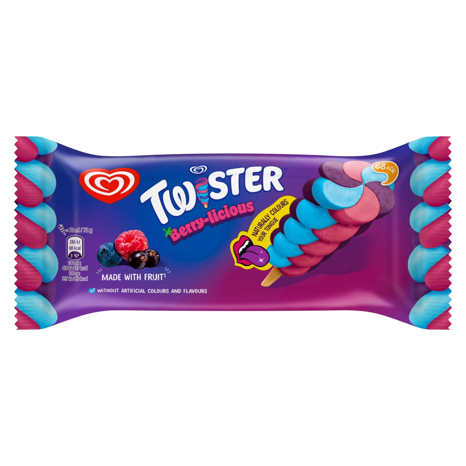 WALLS TWISTER BERRY-LICIOUS 70ML - Image 1