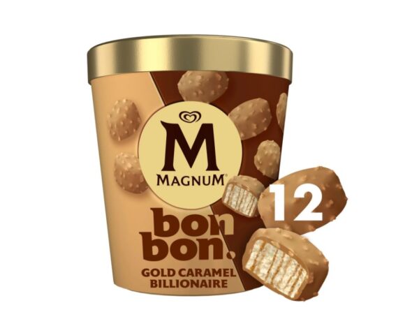 MAGNUM BONBONS GOLD CARAMEL BILLIONAIRE 12PK 204ML