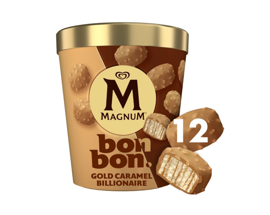 MAGNUM BONBONS GOLD CARAMEL BILLIONAIRE 12PK 204ML - Image 1