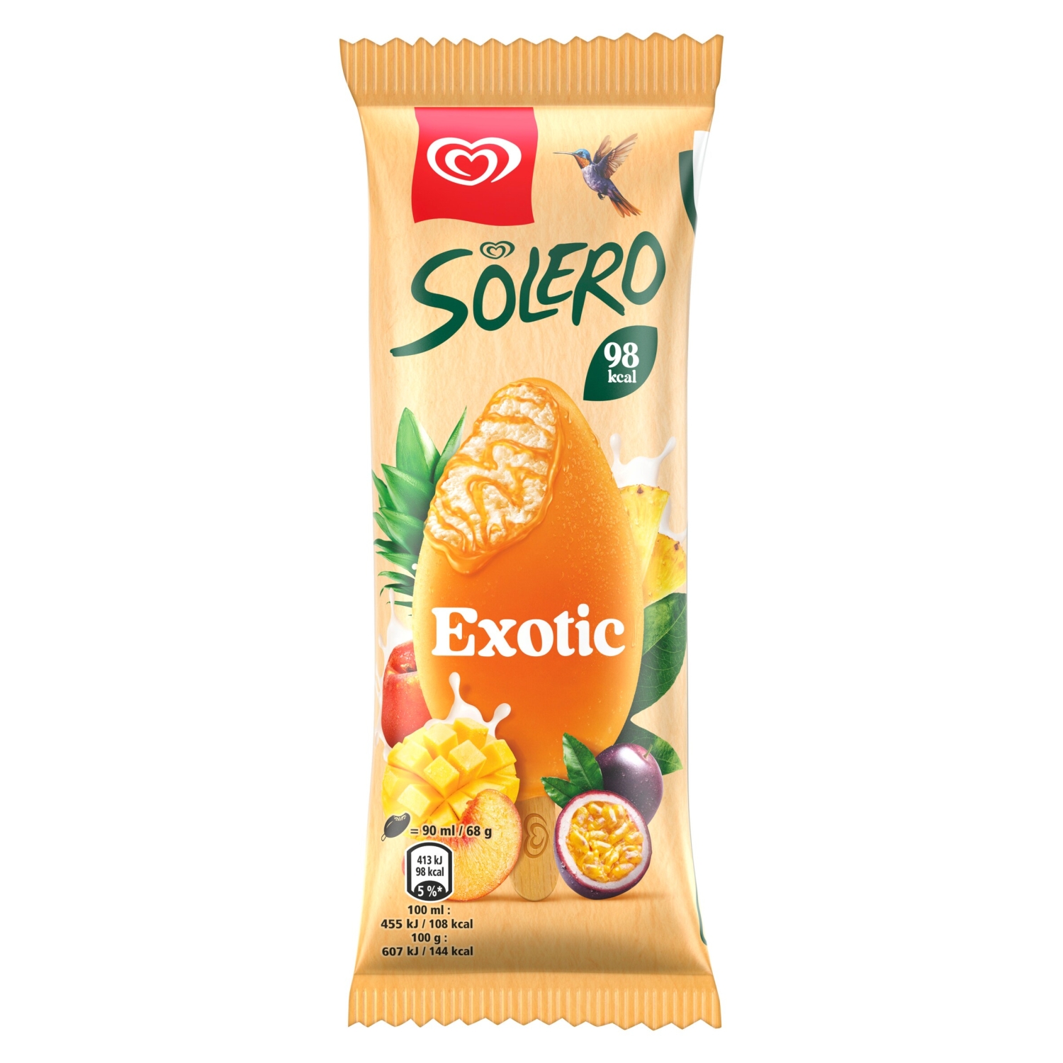 SOLERO EXOTIC ICE CREAM 90ML - Image 1