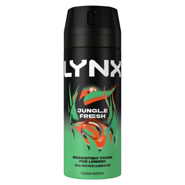LYNX MEN DEO BODYSPRAY AEROSOL JUNGLE FRESH 150ML