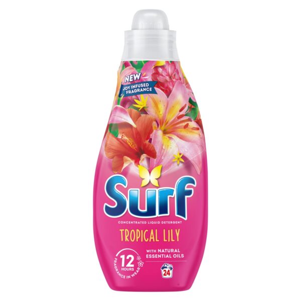 SURF LAUNDRY LIQUID TROPICAL LILY 24 WASHES 648ML
