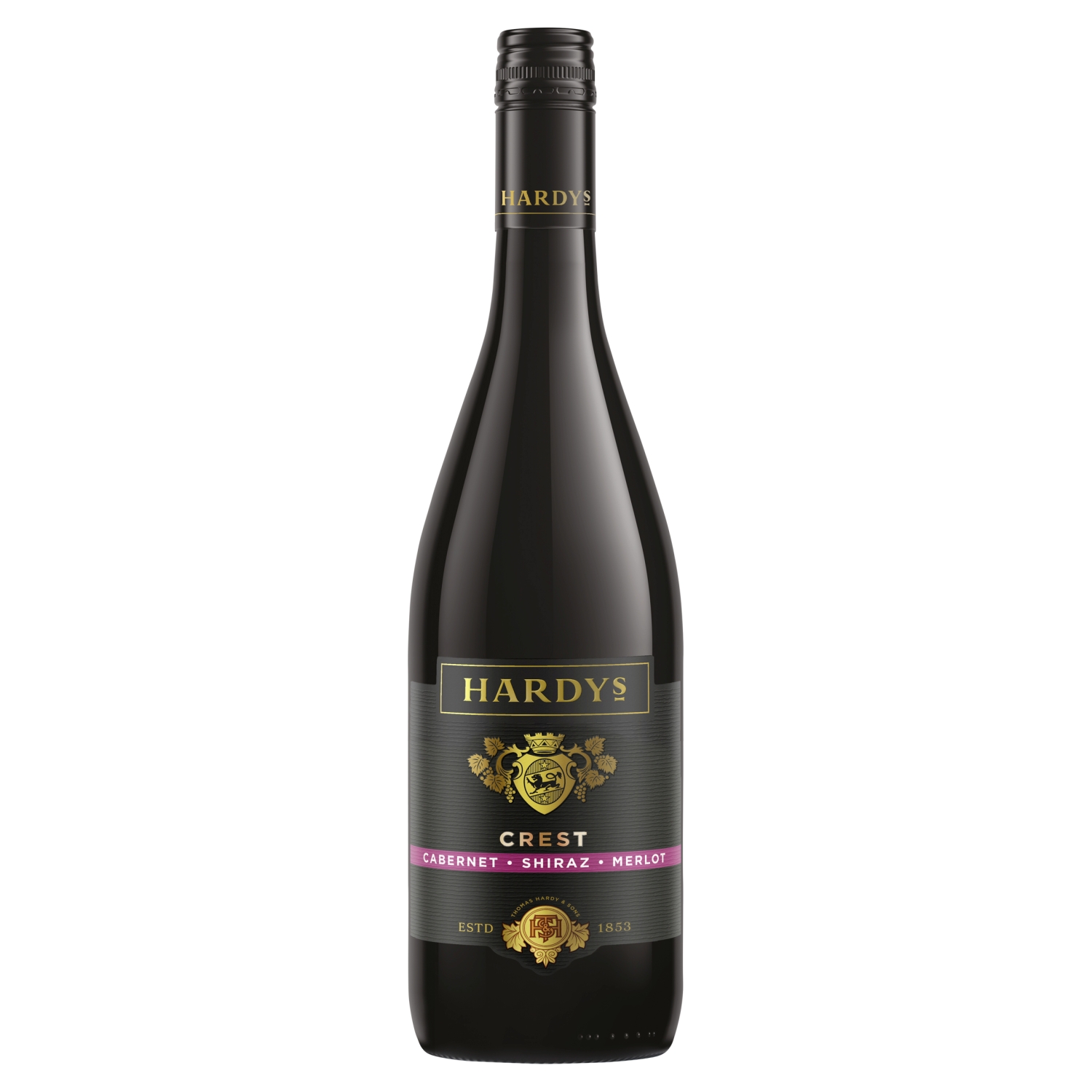 HARDYS CREST CAB SHIRAZ MERLOT 75CL - Image 1