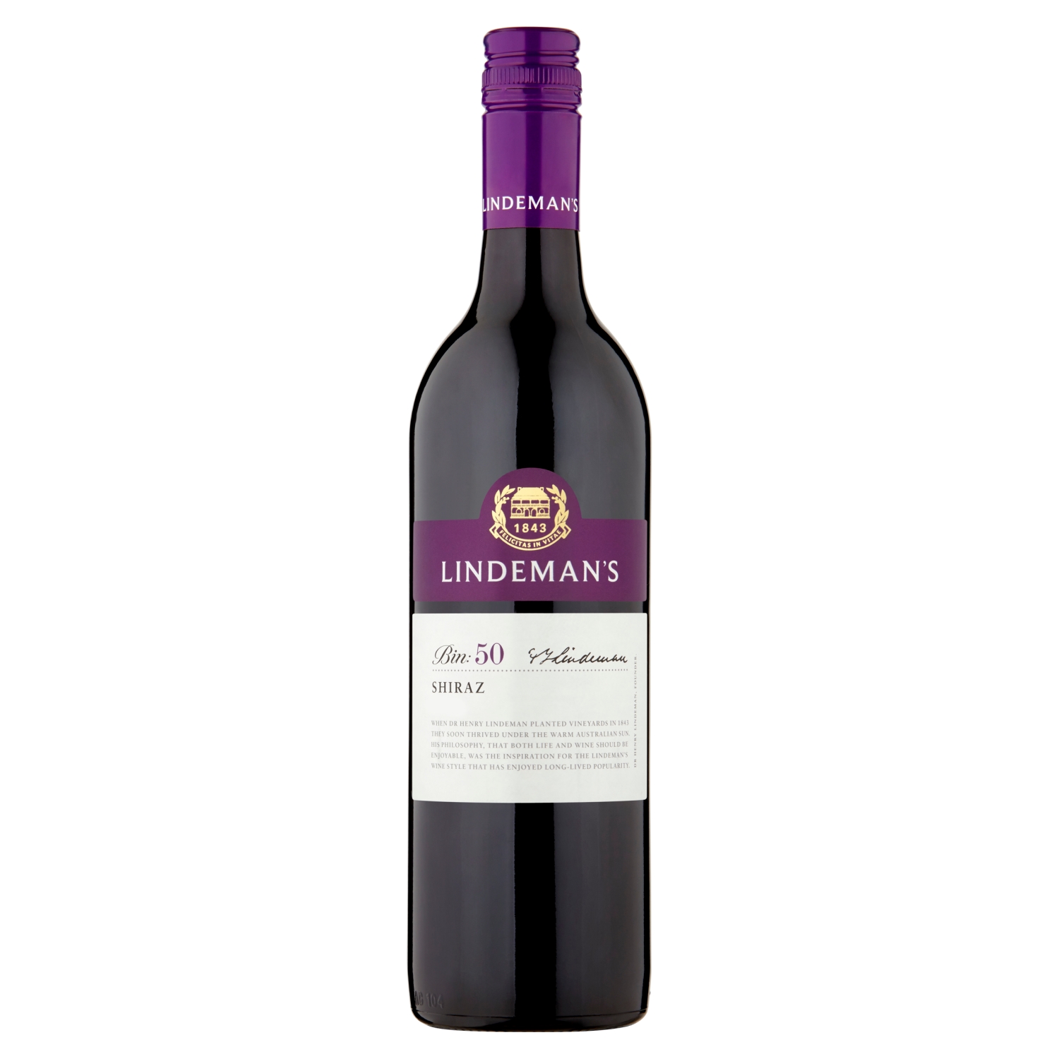 LINDEMANS BIN 50 SHIRAZ 75CL - Image 1